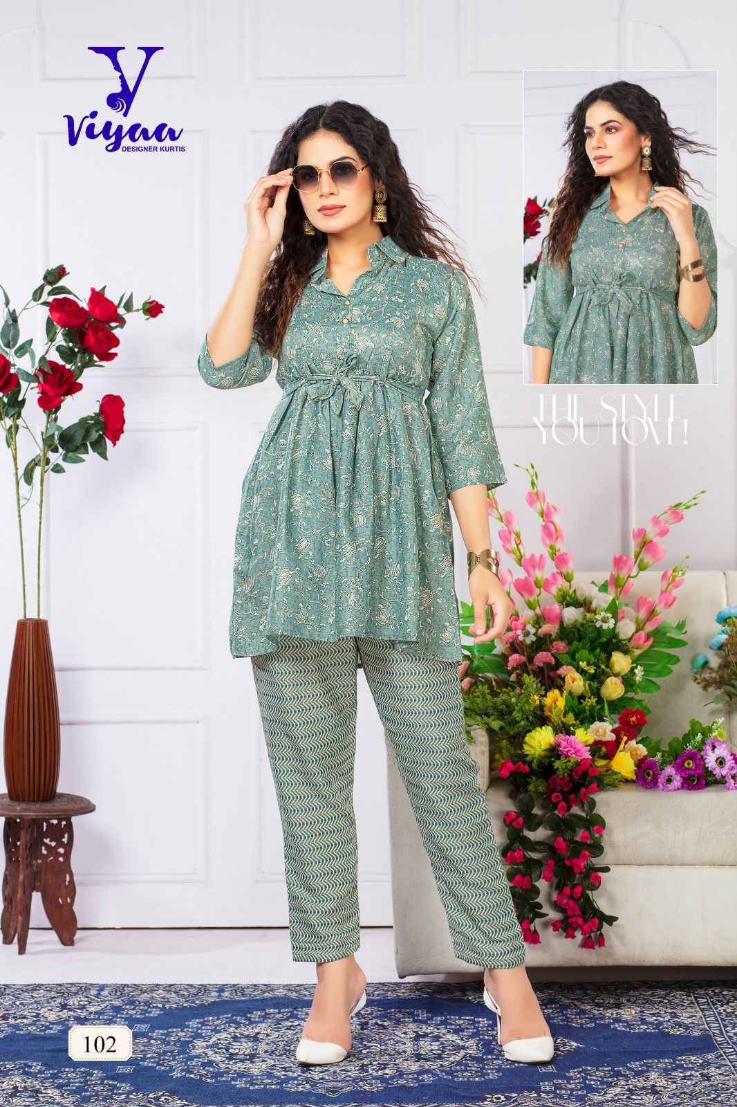 Fashion V1 By Viyaa Printed Kurti With Bottom Catalog